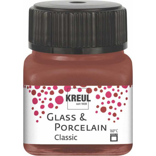 Barva na sklo a porcelán KREUL classic 20 ml KOŇAKOVÁ