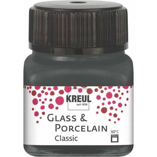 Barva na sklo a porcelán KREUL classic 20 ml ŠEDÁ