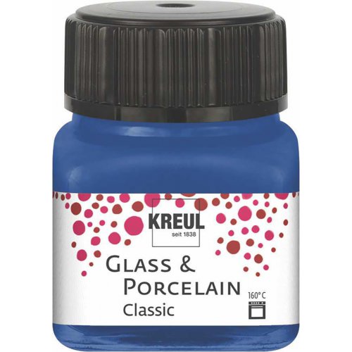 Barva na sklo a porcelán KREUL classic 20 ml KOBALTOVÁ MODRÁ