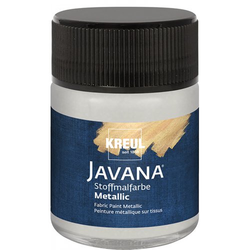 Barva na textil metalická JAVANA 50 ml STŘÍBRNÁ