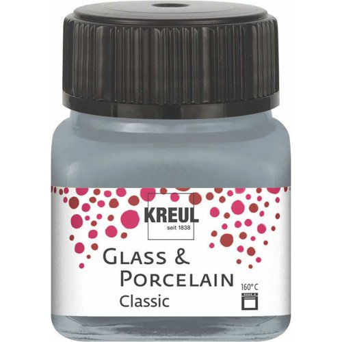 Barva na sklo a porcelán KREUL classic 20 ml STŘÍBRNÁ