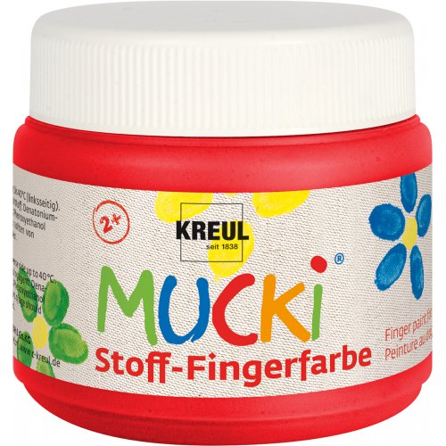 Prstová barva na textil MUCKI 150 ml ČERVENÁ