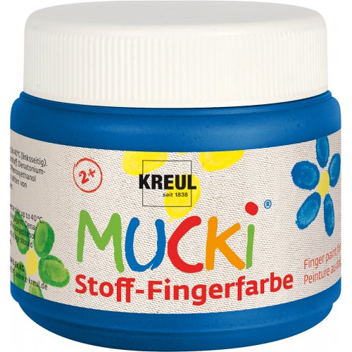 Prstová barva na textil MUCKI 150 ml MODRÁ