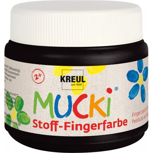 Prstová barva na textil MUCKI 150 ml ČERNÁ