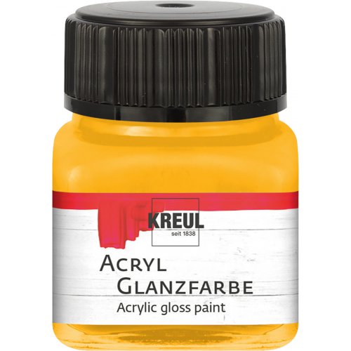 Akrylová barva lesklá KREUL 20 ml TMAVÁ ŽLUTÁ