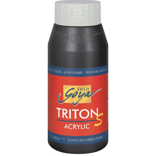 Akrylová barva TRITON SOLO GOYA lesk 750 ml ČERNÁ