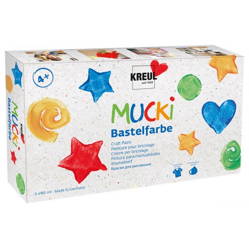 Sada prstová barva MUCKI 6 barev po 80 ml