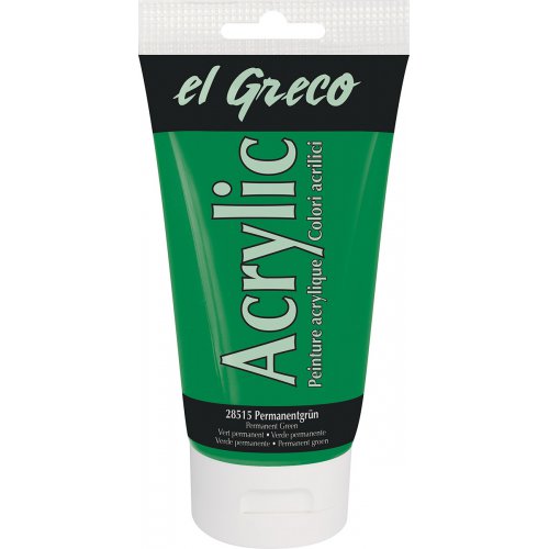 Akrylová barva EL GRECO 150 ml permanentní zelená