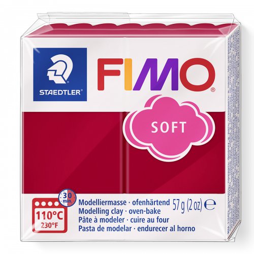 FIMO soft 57g TMAVĚ ČERVENÁ