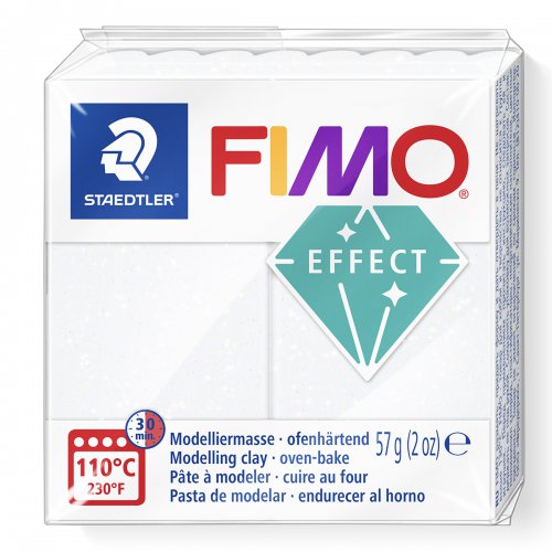 FIMO efekt 57g BÍLÁ SE TŘPYTKAMI