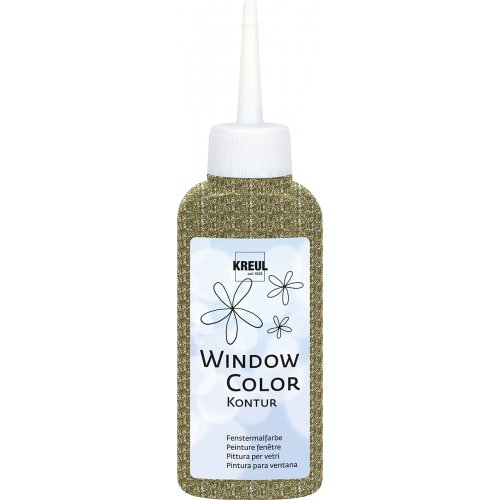 Barva na sklo WINDOW COLOR 80 ml kontura glitter ZLATÁ