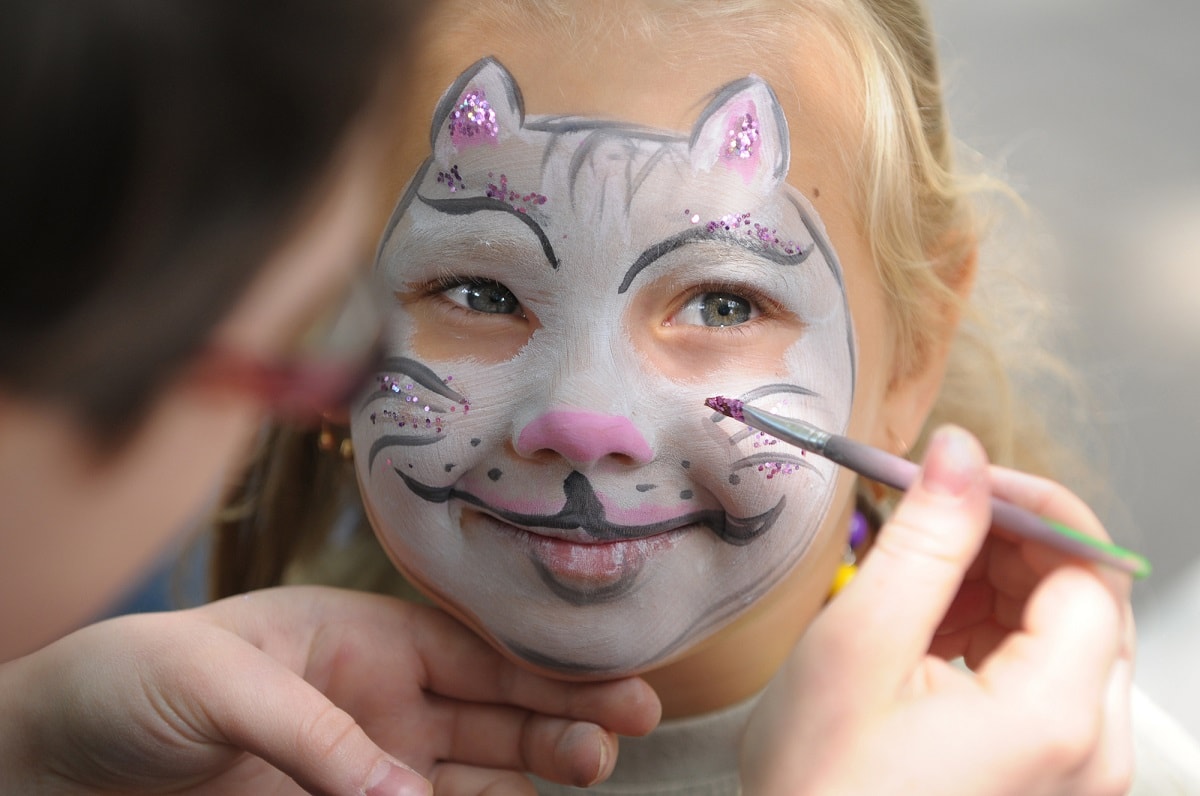 malování na obličej kočka
