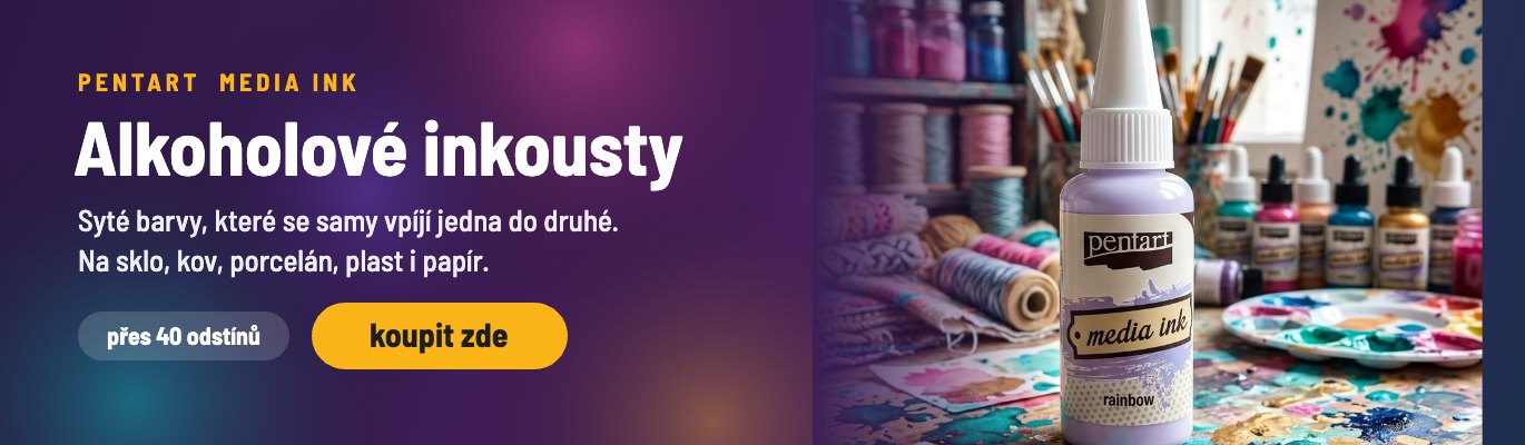 Alkoholové inkousty Media Ink PENTART – přes 40 odstínů